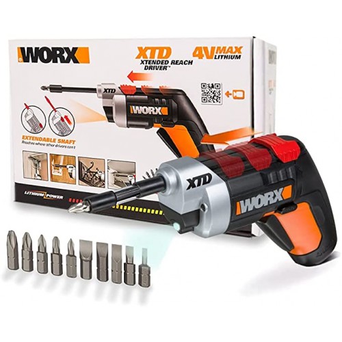 Worx WX252.2 - Atornillador 4V portapuntas extensible